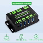 4-Wege-USB-3.2-Hub 1 bis 4 Metallgehäuse-Extender, 27837 – Bild 2