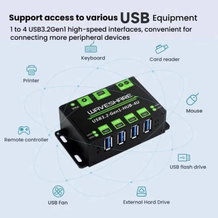 4-Wege-USB-3.2-Hub 1 bis 4 Metallgehäuse-Extender, 27837 – Bild 4