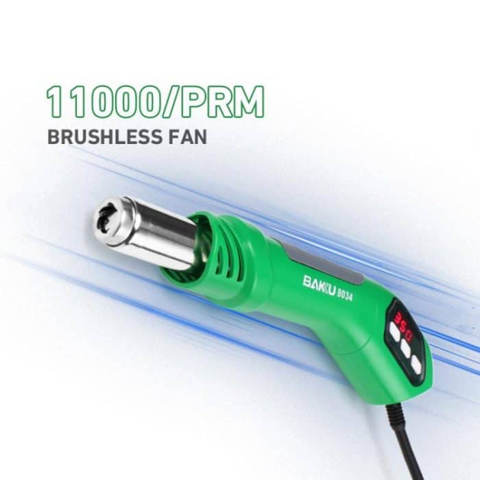 BAKU BA-8034 650W Hot Air Blower 100-500 Degrees Celsius Heat Tool With 3 Nozzles, 220V EU Plug, 110V US Plug – Bild 4