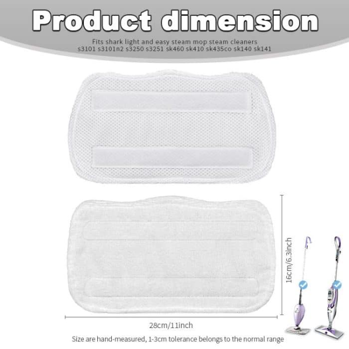 3pcs /Pack Microfiber Pads For Shark S3101 Steam Mop Replacement Mop Head Covers – Bild 3
