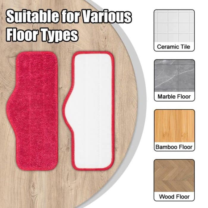 2pcs /Pack Mop Cloths Rag For Schenley Steam Mop Replacement Microfiber Pads – Bild 5