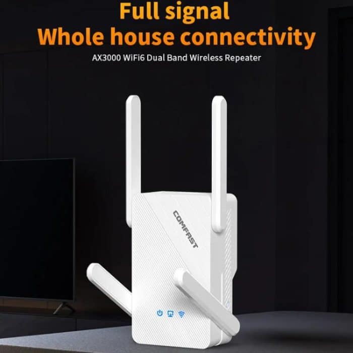 COMFAST CF-XR185 V2 AX3000 WiFi 6 Extender Dual Band Gigabit Wireless Repeater, EU Plug, US Plug, UK Plug, AU Plug – Bild 2