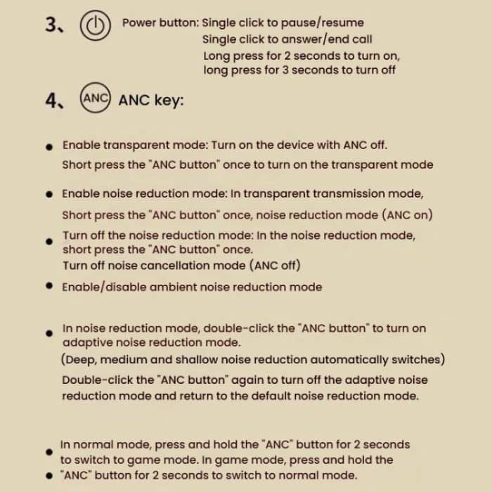 OneOdio Focus A5 ANC Active Noise Reduction Headset Wireless Bluetooth Gaming Sports Headset, Focus A5 – Bild 9