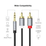 QGeeM 2RCA to 3.5mm Jack Audio Cable Gold-Plated Stereo Aux Cord for Home Theater, DVD Player,Hi-Fi Systems, 0.5m, 1m, 1.5m, 2m, 3m, 5m – Bild 2