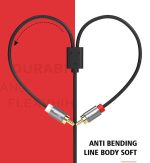 QGeeM 2RCA to 3.5mm Jack Audio Cable Gold-Plated Stereo Aux Cord for Home Theater, DVD Player,Hi-Fi Systems, 0.5m, 1m, 1.5m, 2m, 3m, 5m – Bild 7