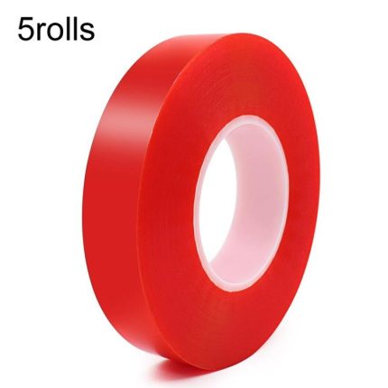 5rolls 0.2mm Thick Acrylic Polyester PET Double Sided Adhesive Tape, 10m/roll, 3mm, 4mm, 5mm, 6mm, 8mm, 10mm, 15mm, 20mm