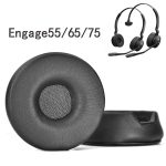 For Jabra Engage 55/65/75 Headset 1pair Protein Leather Ear Cushions Soft Replacement Ear Pads – Bild 2