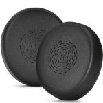 For Jabra Evolve2 55 Stereo Headset 1pair Protein Leather Ear Cushions Soft Replacement Ear Pads, For Jabra Evolve2 55