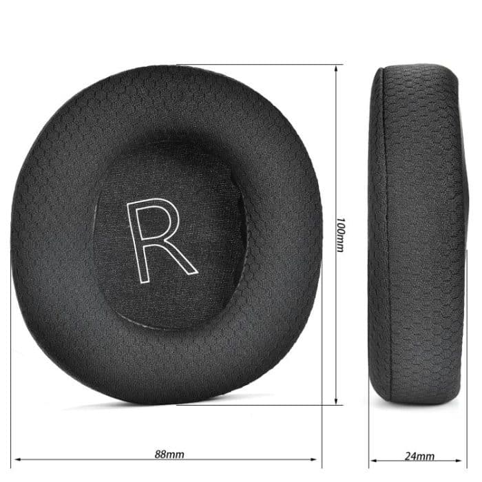 For Microsoft Xbox Series Gaming Headset 1pair Ear Cushion Covers Replacement Ear Pads, Football Net Black – Bild 4