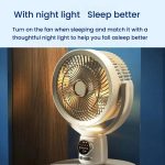 Air Circulation Fan Turbo Light Convection Standing Fan Remote Control Timer Floor Fan, USB Plug, Rechargeable – Bild 11