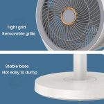 Air Circulation Fan Turbo Light Convection Standing Fan Remote Control Timer Floor Fan, USB Plug, Rechargeable – Bild 16