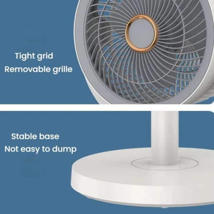 Air Circulation Fan Turbo Light Convection Standing Fan Remote Control Timer Floor Fan, USB Plug, Rechargeable – Bild 16