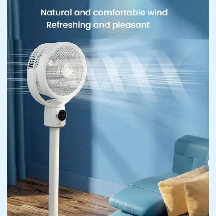 Air Circulation Fan Turbo Light Convection Standing Fan Remote Control Timer Floor Fan, USB Plug, Rechargeable – Bild 3