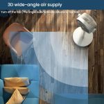 Air Circulation Fan Turbo Light Convection Standing Fan Remote Control Timer Floor Fan, USB Plug, Rechargeable – Bild 4