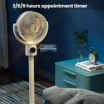 Air Circulation Fan Turbo Light Convection Standing Fan Remote Control Timer Floor Fan, USB Plug, Rechargeable – Bild 7