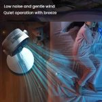 Air Circulation Fan Turbo Light Convection Standing Fan Remote Control Timer Floor Fan, USB Plug, Rechargeable – Bild 10