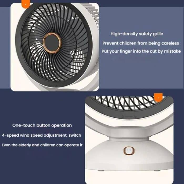USB Air Circulation Fan Office Desktop Small Fan, USB Plug, Rechargeable – Bild 17