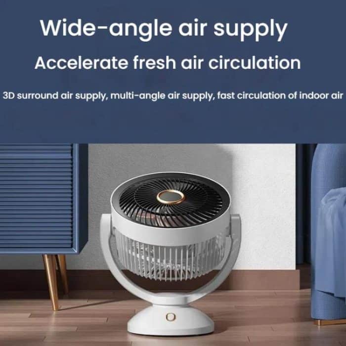 USB Air Circulation Fan Office Desktop Small Fan, USB Plug, Rechargeable – Bild 4