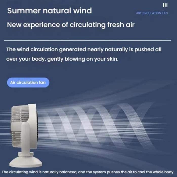 USB Air Circulation Fan Office Desktop Small Fan, USB Plug, Rechargeable – Bild 5
