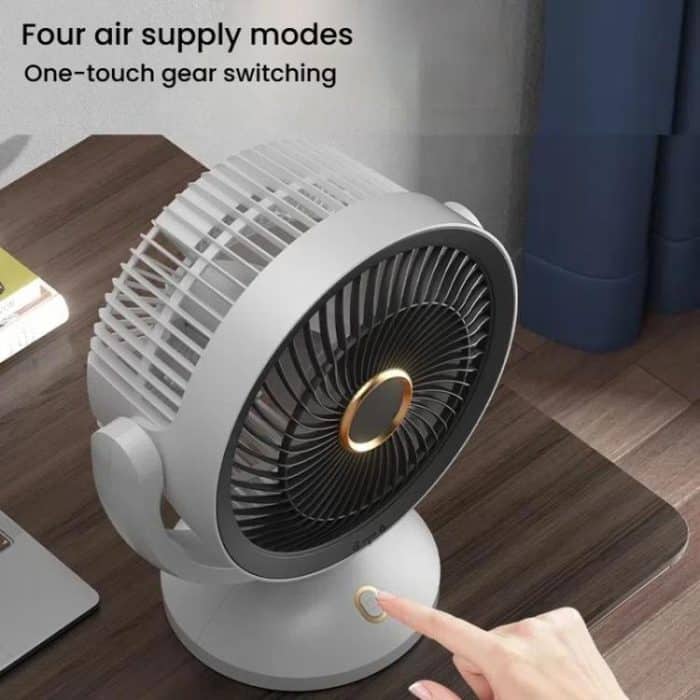 USB Air Circulation Fan Office Desktop Small Fan, USB Plug, Rechargeable – Bild 9