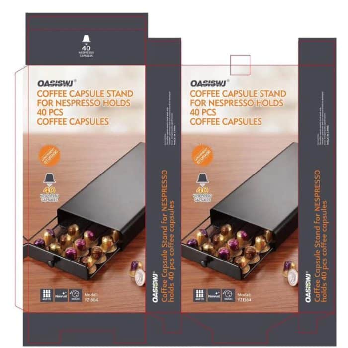 For Nespresso OASISWJ YZ1384 Handle Model 40pcs Dustproof Coffee Capsule Organizer, YZ1384 With Handle – Bild 6