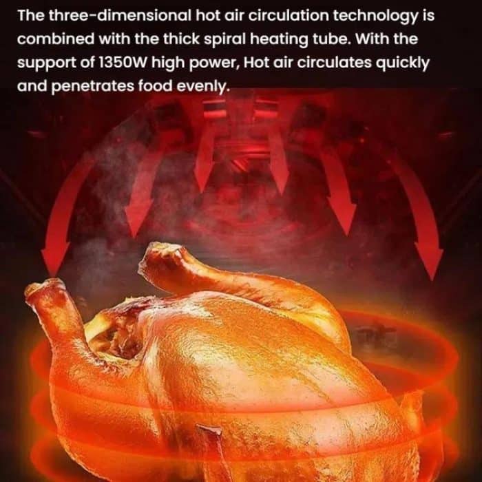 10L Large Capacity Air Fryer Multifunctional Electric Fryer French Fry Maker, EU Plug, Dual-control Mechanical Non-visible, Dual-control Mechanical Visible, Touch-control Visible – Bild 4