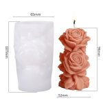 Flower Column Aromatherapy Candle Silicone Mold DIY Handmade Gift Diffuser Stone Mold, Dream Rose ZW-343, Twin Rose ZW-345, Rose Kiss ZW-342, Rose Love ZW-344 – Bild 7