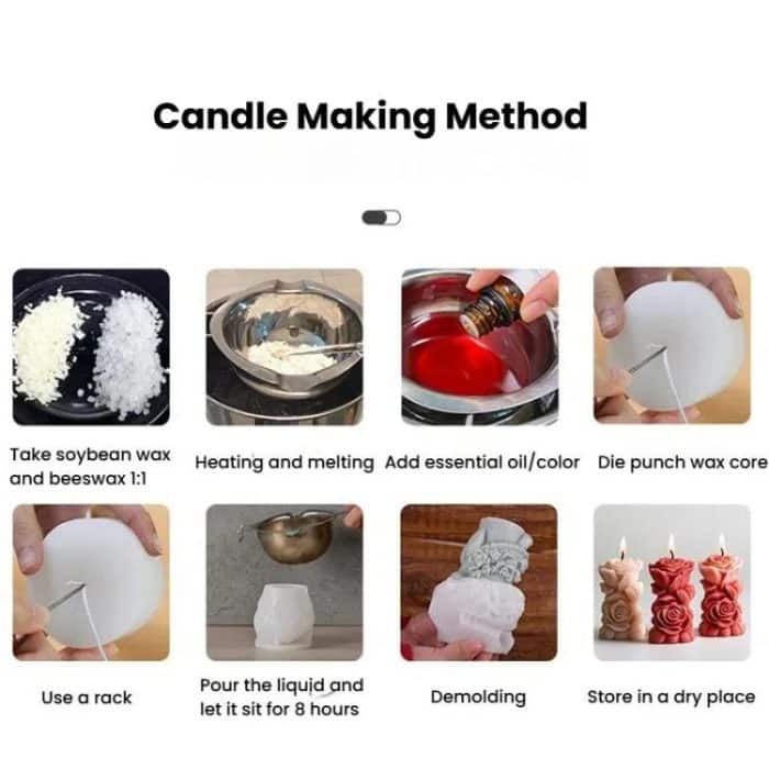 Flower Column Aromatherapy Candle Silicone Mold DIY Handmade Gift Diffuser Stone Mold, Dream Rose ZW-343, Twin Rose ZW-345, Rose Kiss ZW-342, Rose Love ZW-344 – Bild 6