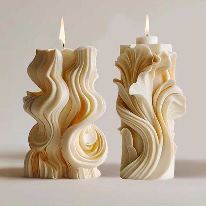 Spiral Wave Aromatherapy Candle Silicone Mold DIY Diffuser Stone Decorative Ornament Mold, 3A  ZL-513, 3l  ZL-521 – Bild 2