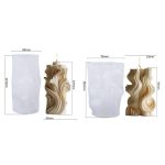 Spiral Wave Aromatherapy Candle Silicone Mold DIY Diffuser Stone Decorative Ornament Mold, 3A  ZL-513, 3l  ZL-521 – Bild 3