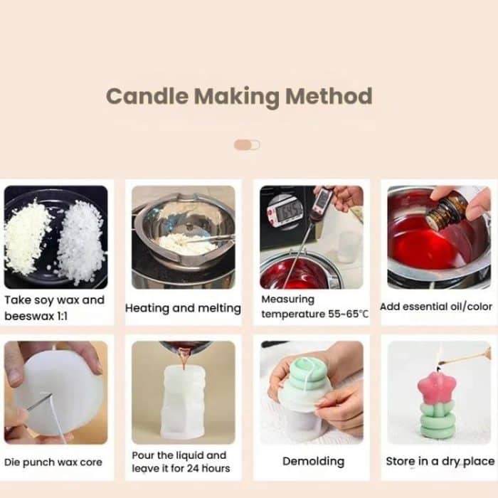 Spiral Wave Aromatherapy Candle Silicone Mold DIY Diffuser Stone Decorative Ornament Mold, 3A  ZL-513, 3l  ZL-521 – Bild 6