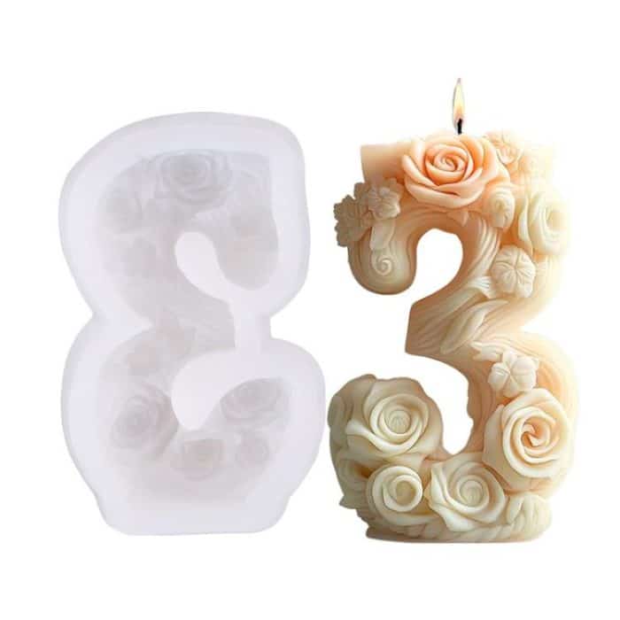 TBD0606072501.jpg Flower Digital Aromatherapy Candle Silicone Mold DIY Diffuser Ornament Three-dimensional Digital Plaster Mold, 3 ZL-986, 7 ZL-987, 2 ZL-985, 9 ZL-988 – Bild 1