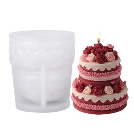 Rose Cake Scented Candle Silicone Mold DIY Diffuser Stone Ornament Handmade Soap Mold, A ZL-649, B ZL-650