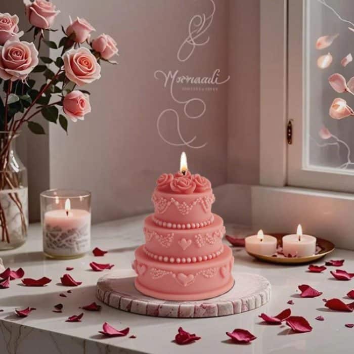 Rose Cake Scented Candle Silicone Mold DIY Diffuser Stone Ornament Handmade Soap Mold, A ZL-649, B ZL-650 – Bild 3