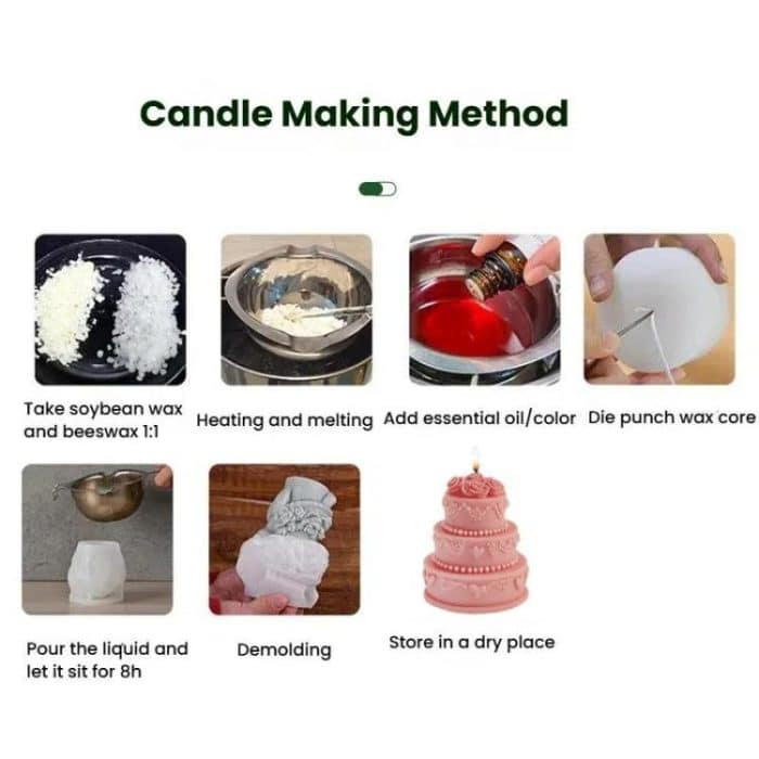 Rose Cake Scented Candle Silicone Mold DIY Diffuser Stone Ornament Handmade Soap Mold, A ZL-649, B ZL-650 – Bild 8