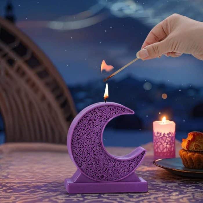 Candle Silicone Mold DIY Handmade Moon Star Aromatherapy Plaster Ornament Mold, Moon LZ-651, Star LZ-652 – Bild 5