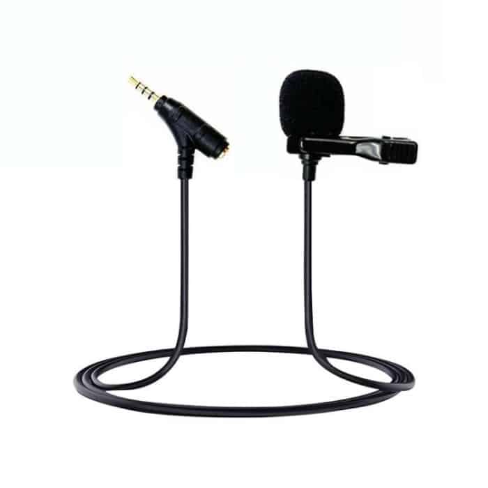 TBD0606076001.jpg 3.5mm TRRS Lavalier Microphone with Earphone Monitoring Jack Clip-on Lapel Mic, 1.5m, 2m, 3m, 4m, 5m, 6m – Bild 1