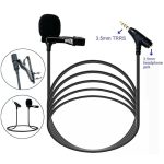 3.5mm TRRS Lavalier Microphone with Earphone Monitoring Jack Clip-on Lapel Mic, 1.5m, 2m, 3m, 4m, 5m, 6m – Bild 2