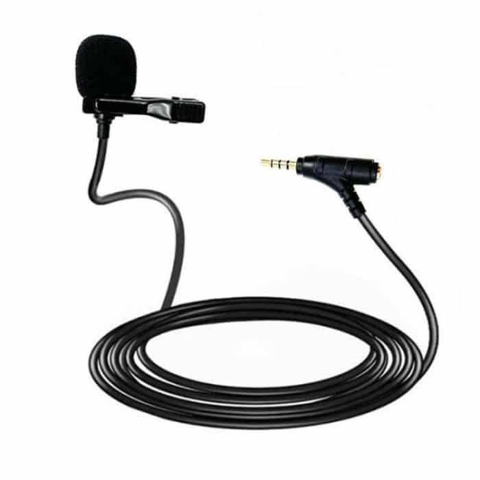 3.5mm TRRS Lavalier Microphone with Earphone Monitoring Jack Clip-on Lapel Mic, 1.5m, 2m, 3m, 4m, 5m, 6m – Bild 3