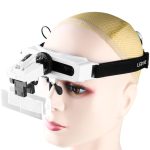 Head-mounted Magnifying Glass With LED Light 8 Different Magnification Lenses, 9892E1