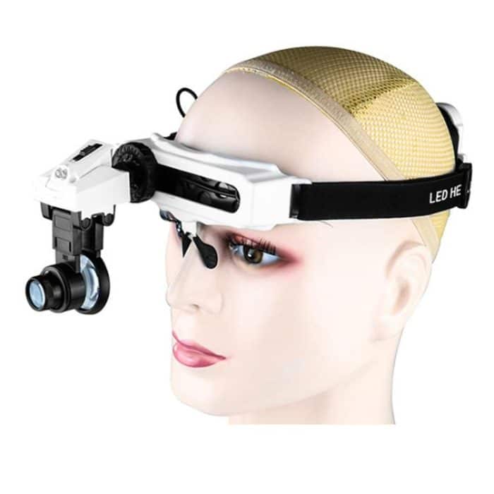 Head-mounted Magnifying Glass With LED Light 8 Different Magnification Lenses, 9892E1 – Bild 2