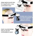 Head-mounted Magnifying Glass With LED Light 8 Different Magnification Lenses, 9892E1 – Bild 6
