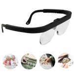 1.5/2.5/3.5X Eyeglass-style Magnifying Glass Head-mounted Magnifying Glass for Carving Repair Work, 11537A