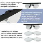 1.5/2.5/3.5X Eyeglass-style Magnifying Glass Head-mounted Magnifying Glass for Carving Repair Work, 11537A – Bild 4