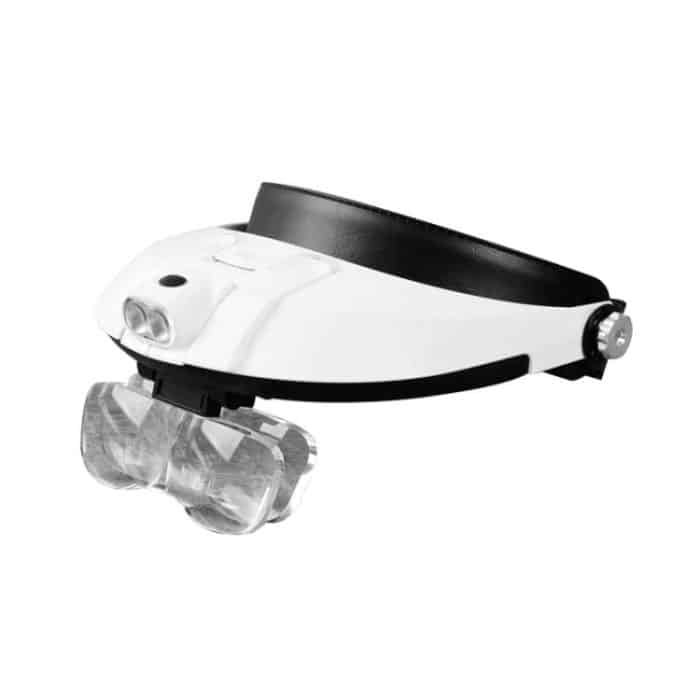 Dual LED Light Elderly Reading Head-Mounted Magnifying Glass With Replaceable Lenses For Repairing Presbyopic Glasses, 81001-G – Bild 2