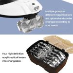 Dual LED Light Elderly Reading Head-Mounted Magnifying Glass With Replaceable Lenses For Repairing Presbyopic Glasses, 81001-G – Bild 3