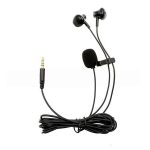 3.5mm TRRS Lapel Microphone With Earphone Stereo Live Monitoring Headphones, 1.2m, 1.5m, 2m