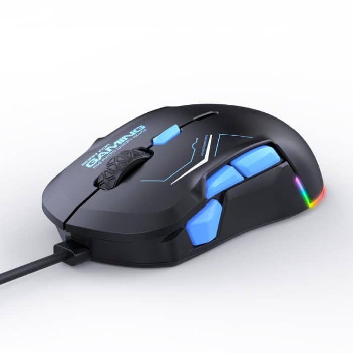MKESPN 12800 DPI Ambidextrous Wired Gaming Mouse - 10 Programmable Buttons, RGB Customization, Symmetrical Design – Bild 1