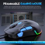 MKESPN 12800 DPI Ambidextrous Wired Gaming Mouse - 10 Programmable Buttons, RGB Customization, Symmetrical Design – Bild 5