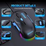 MKESPN 12800 DPI Ambidextrous Wired Gaming Mouse - 10 Programmable Buttons, RGB Customization, Symmetrical Design – Bild 9